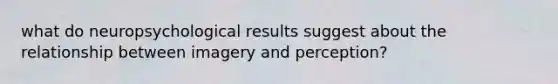 what do neuropsychological results suggest about the relationship between imagery and perception?