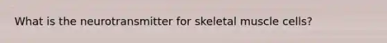 What is the neurotransmitter for skeletal muscle cells?