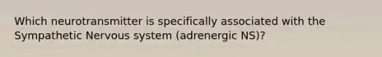 Which neurotransmitter is specifically associated with the Sympathetic Nervous system (adrenergic NS)?