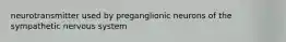 neurotransmitter used by preganglionic neurons of the sympathetic nervous system