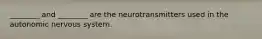 ________ and ________ are the neurotransmitters used in the autonomic nervous system.