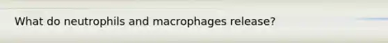 What do neutrophils and macrophages release?