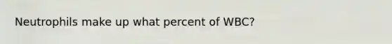 Neutrophils make up what percent of WBC?