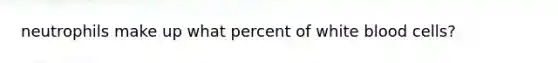 neutrophils make up what percent of white blood cells?