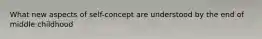 What new aspects of self-concept are understood by the end of middle childhood