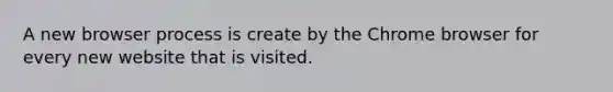 A new browser process is create by the Chrome browser for every new website that is visited.