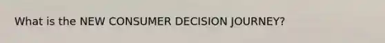 What is the NEW CONSUMER DECISION JOURNEY?