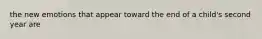 the new emotions that appear toward the end of a child's second year are