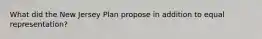 What did the New Jersey Plan propose in addition to equal representation?