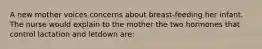 A new mother voices concerns about breast-feeding her infant. The nurse would explain to the mother the two hormones that control lactation and letdown are: