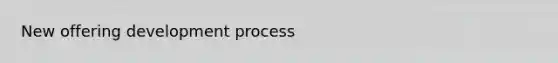 New offering development process