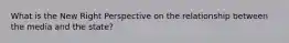 What is the New Right Perspective on the relationship between the media and the state?