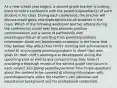 As a new school year begins, a second-grade teacher is making plans to hold a conference with the parent(s)/guardian(s) of each student in his class. During each conference, the teacher will discuss broad goals and expectations for all students in the class. Which of the following additional teacher actions during the conferences would best help promote positive communication and a sense of partnership with parents/guardians? a) soliciting from parents/guardians information about any problematic situations in the home that they believe may affect their child's learning and achievement in school b) encouraging parents/guardians to share their own goals for their child's learning and development during the upcoming year as well as any concerns they may have c) providing a thorough review of the second-grade curriculum in each subject and giving parents/guardians time to ask questions about the content to be covered d) sharing information with parents/guardians about the teacher's own personal and educational background and his professional credentials