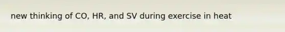 new thinking of CO, HR, and SV during exercise in heat