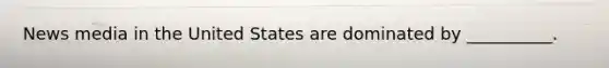 News media in the United States are dominated by __________.