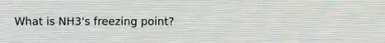 What is NH3's freezing point?