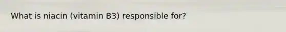 What is niacin (vitamin B3) responsible for?