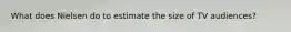 What does Nielsen do to estimate the size of TV audiences?