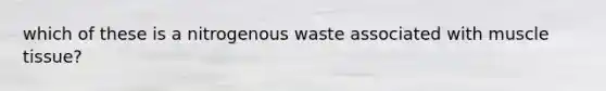 which of these is a nitrogenous waste associated with <a href='https://www.questionai.com/knowledge/kMDq0yZc0j-muscle-tissue' class='anchor-knowledge'>muscle tissue</a>?