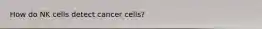 How do NK cells detect cancer cells?