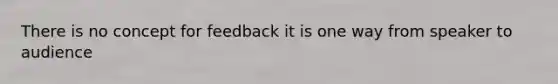 There is no concept for feedback it is one way from speaker to audience