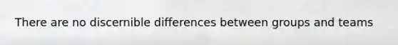 There are no discernible differences between groups and teams