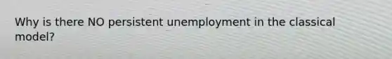 Why is there NO persistent unemployment in the classical model?