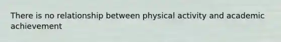 There is no relationship between physical activity and academic achievement