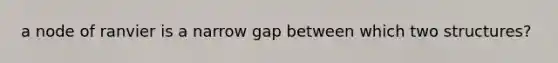 a node of ranvier is a narrow gap between which two structures?