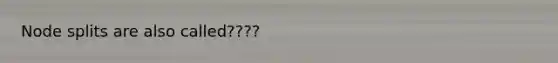 Node splits are also called????