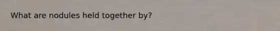 What are nodules held together by?