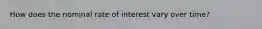 How does the nominal rate of interest vary over time?