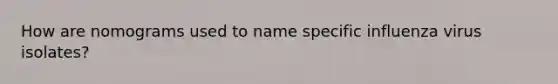 How are nomograms used to name specific influenza virus isolates?