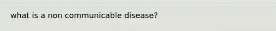 what is a non communicable disease?