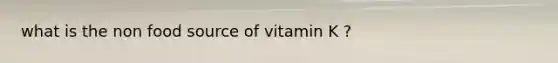 what is the non food source of vitamin K ?