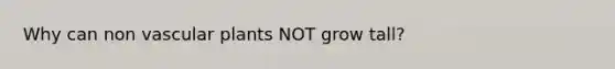 Why can non <a href='https://www.questionai.com/knowledge/kbaUXKuBoK-vascular-plants' class='anchor-knowledge'>vascular plants</a> NOT grow tall?