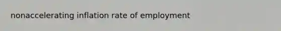 nonaccelerating inflation rate of employment