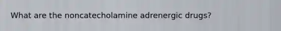 What are the noncatecholamine adrenergic drugs?