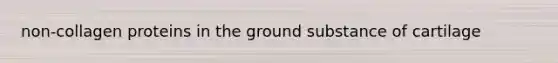 non-collagen proteins in the ground substance of cartilage