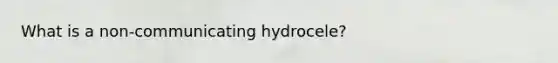 What is a non-communicating hydrocele?