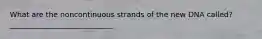 What are the noncontinuous strands of the new DNA called? ____________________________