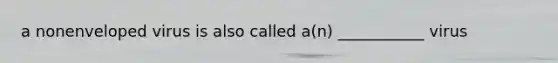 a nonenveloped virus is also called a(n) ___________ virus