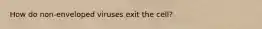 How do non-enveloped viruses exit the cell?