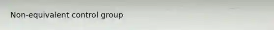 Non-equivalent control group