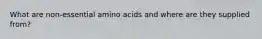 What are non-essential amino acids and where are they supplied from?