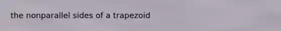 the nonparallel sides of a trapezoid