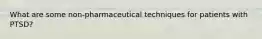 What are some non-pharmaceutical techniques for patients with PTSD?