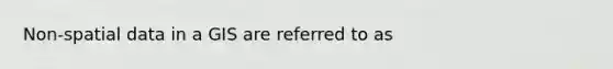 Non-spatial data in a GIS are referred to as