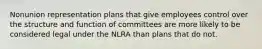 Nonunion representation plans that give employees control over the structure and function of committees are more likely to be considered legal under the NLRA than plans that do not.