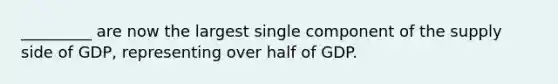 _________ are now the largest single component of the supply side of GDP, representing over half of GDP.